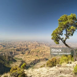 A view of the simien mountains national park